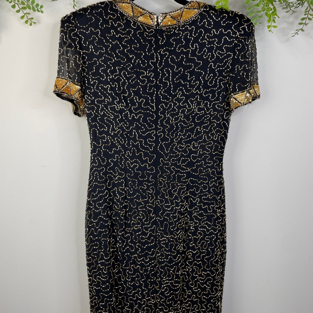 Saks Fifth Ave vintage beaded dress - 8 - Picture 6 of 14